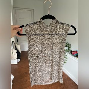 Cheetah print blouse